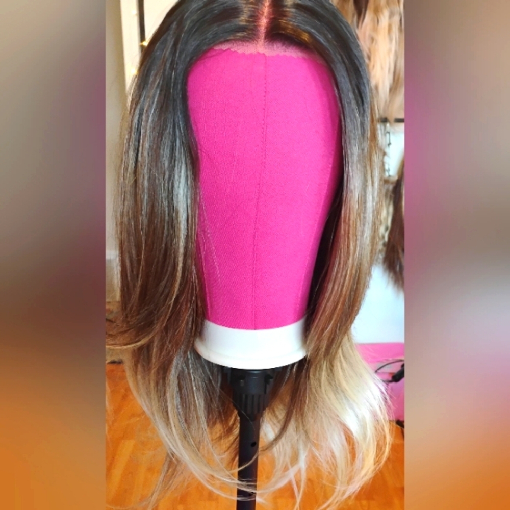 Stylish Ombre Brown and Blonde Wig